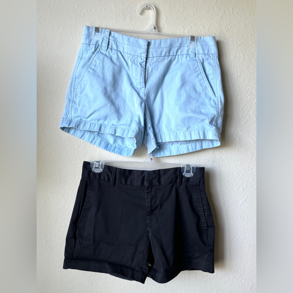 J. Crew Blue and Black Banana Republic Bermudas Classic Casual Shorts set